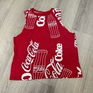 Coca-Cola Vintage Red Graphic Tank Top Sleeveless